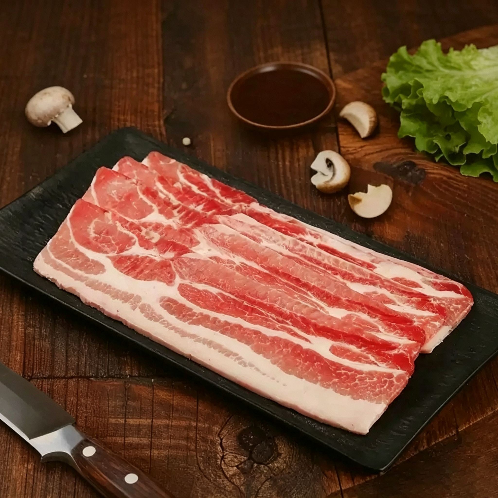 Skin-Off Bone-Removed Pork Belly with Rib Meat